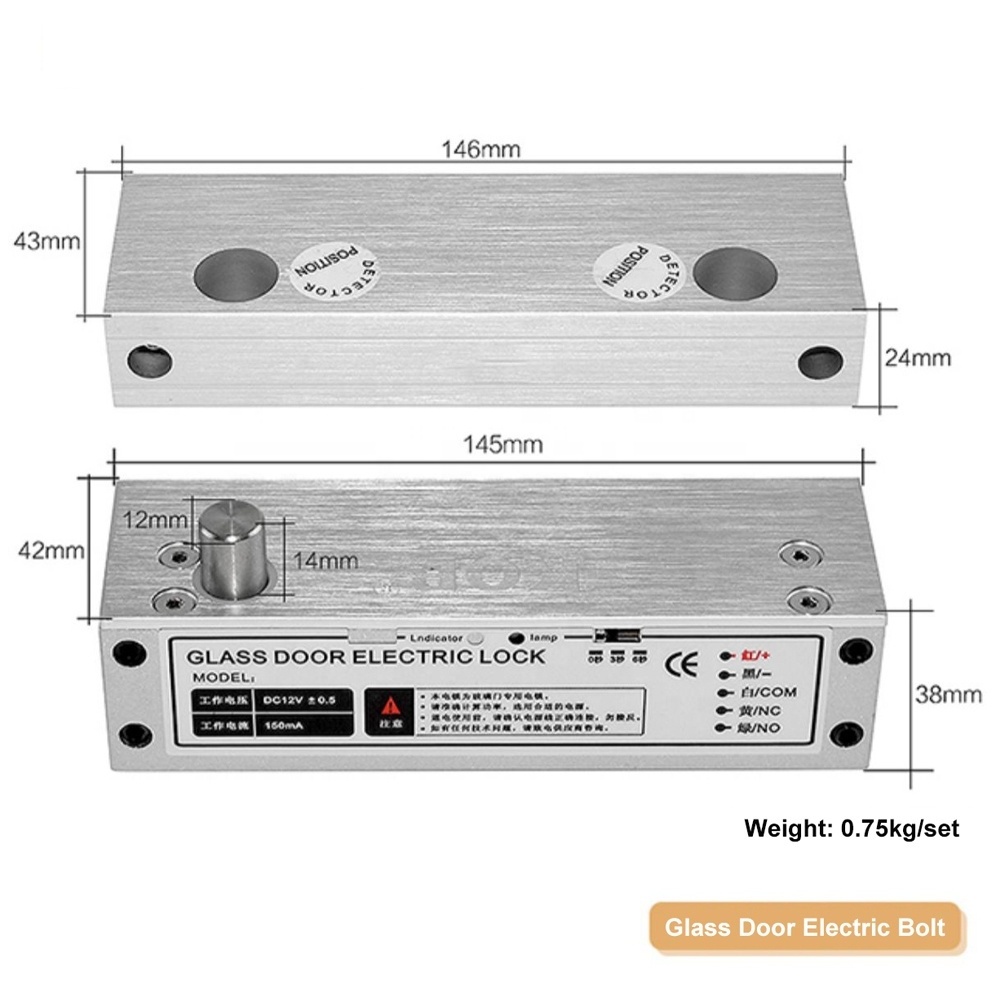 Low Temperature Surface Mounted Electric Bolt Lock Hanging with Timer