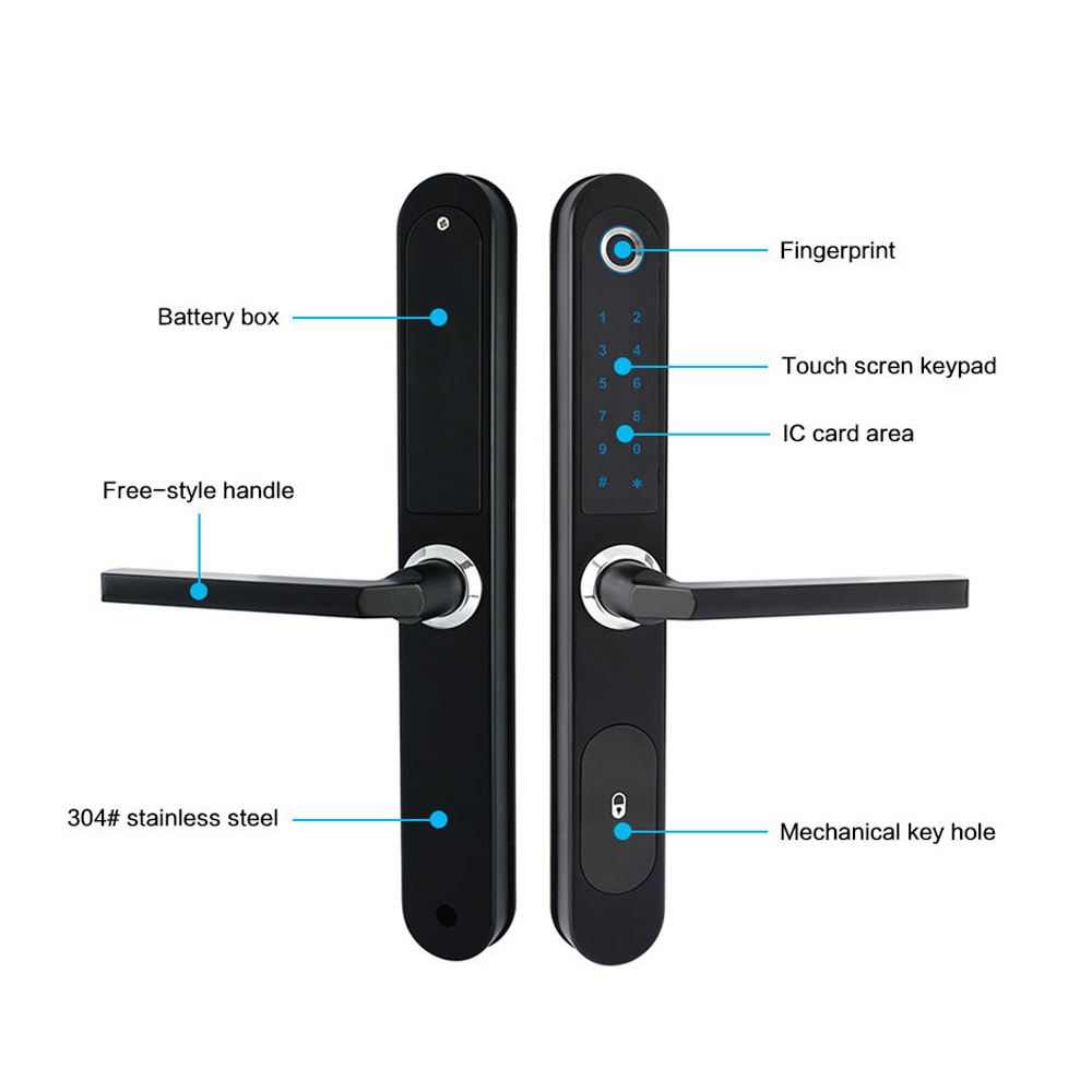 High Speed Tt Lock Super Small Panel Fingerprint Verification Digital Door Lock