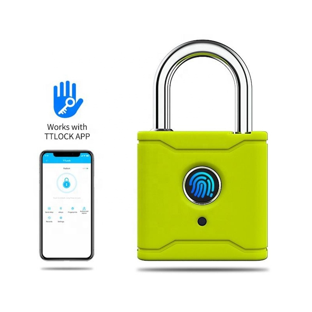 Good quality Automatic Fingerprint &APP verification quick response Safety Smart Padlock with TT lock App Combination