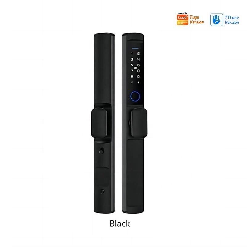 Slim Biometric Fingerprint Smart Wireless Door Lock with Cute Handle Tuya WIFI or TTLock App IP66 Waterproof Lock