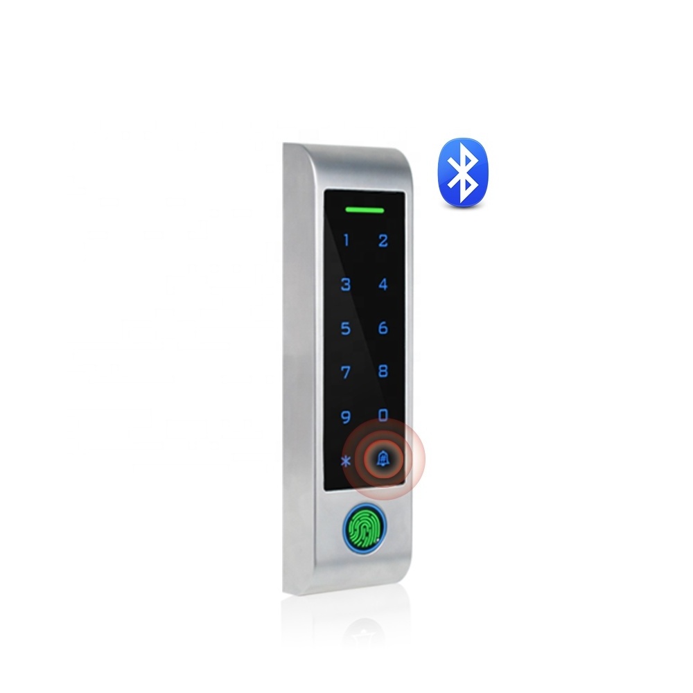 WIFI Tuya Smart Security Door Lock Biometric Fingerprint Access Control Reader with Metal Keypad IP66 Waterproof