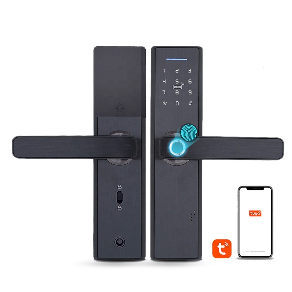 Waterproof Lock and Fingerprint Door Lock for Hotel Dustproof  Built-in Doorbell Digital Wireless Door Lock with TTlock