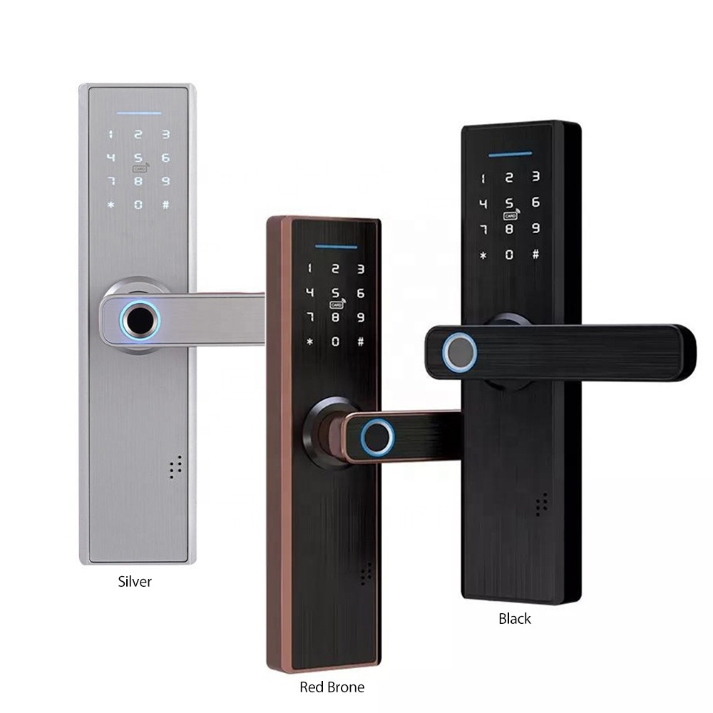 Waterproof Lock and Fingerprint Door Lock for Hotel Dustproof  Built-in Doorbell Digital Wireless Door Lock with TTlock