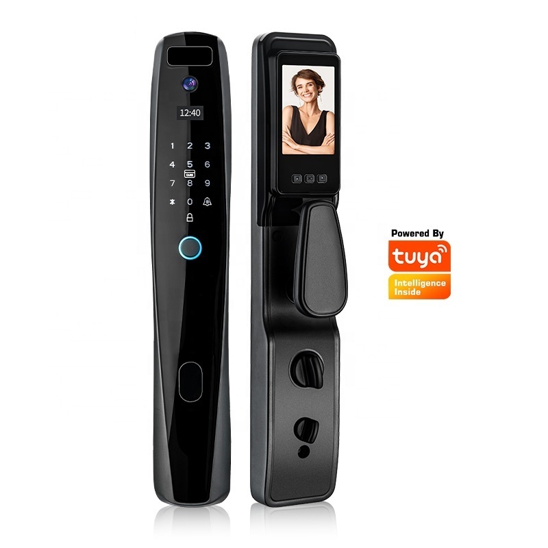 Biometric Fingerprint and Password IC Card Smart Door Lock with TUYA WIFI or TT Lock APP Viewer Vision Digital with Camera