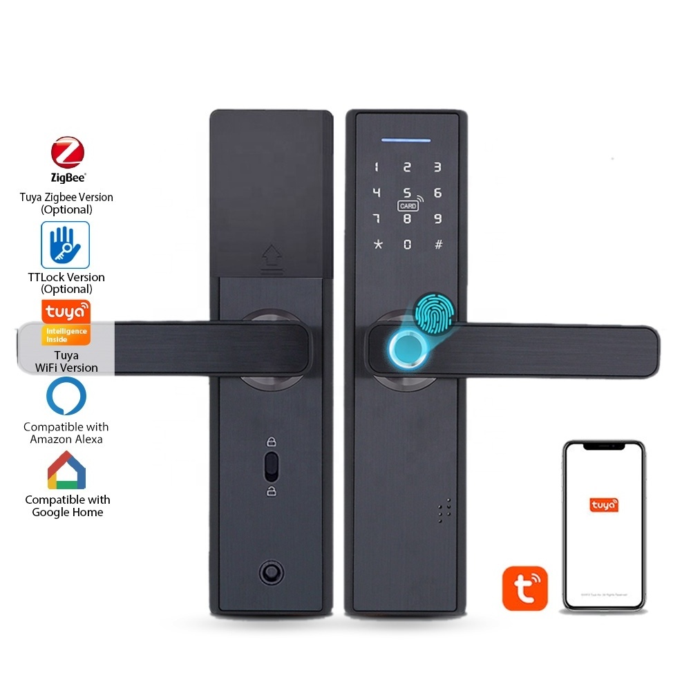 Waterproof Lock and Fingerprint Door Lock for Hotel Dustproof  Built-in Doorbell Digital Wireless Door Lock with TTlock