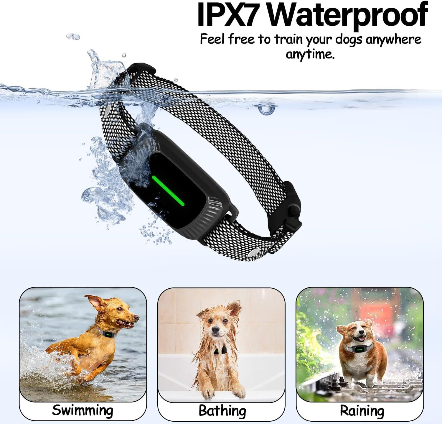 Waterproof Hunting Dog Beeper Collars Rechargeable Dog Training Collar built-in Beeper Sound For Sports Training Dogs