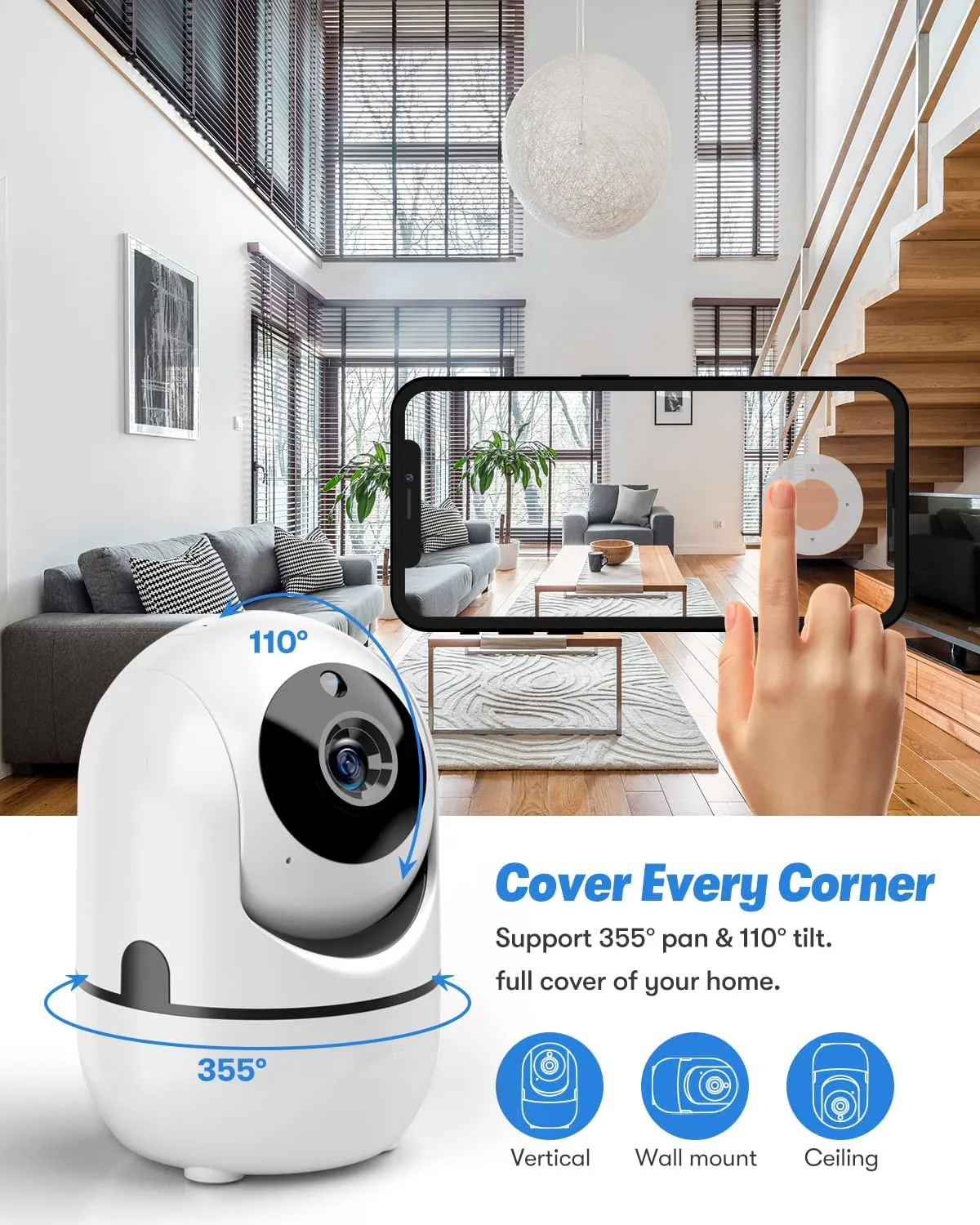 Baby Pet Wifi Security Protection Home IP Camera 1080P Motion Detector Clock Surveillance Camera Smart Video Camera