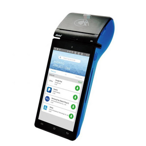 Handheld Android POS terminal all in one 4G Wifi todo en uno punto de venta pantalla tactil 5.5 pulgada  Thermal Printer