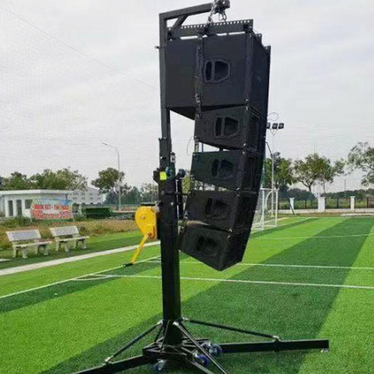 line array speaker stand Professional hand-cranked lifting speaker bracket metal floor-standing speaker three-legged audio