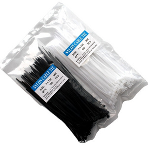 Durable Using Various 3.6x100mm Black white Multi Color Zip Self Locking Nylon Cable Ties