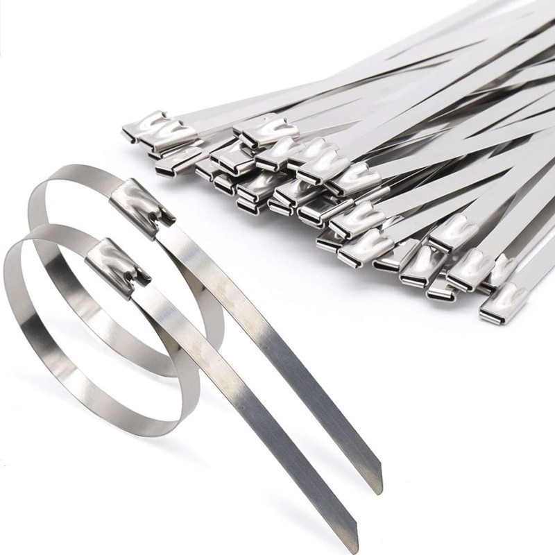 Ball Lock 4.6*300mm Self-locking 201/304/316 zip stainless steel cable ties