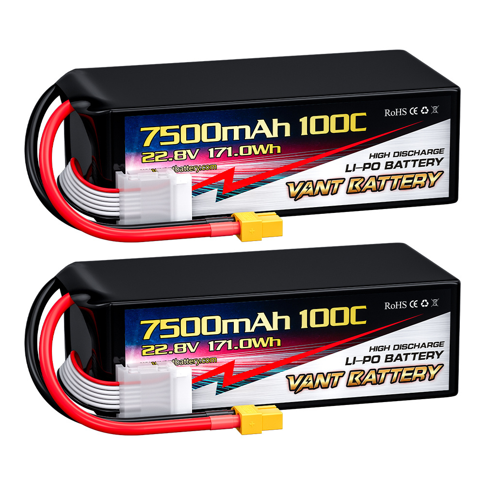 VANT FPV  Drone battery  6S 22.8V 7500mAh 100C For 7-8inch 400mm-450mm X8 10inch Xclass FPV 1/7 1/8 Scale Drone