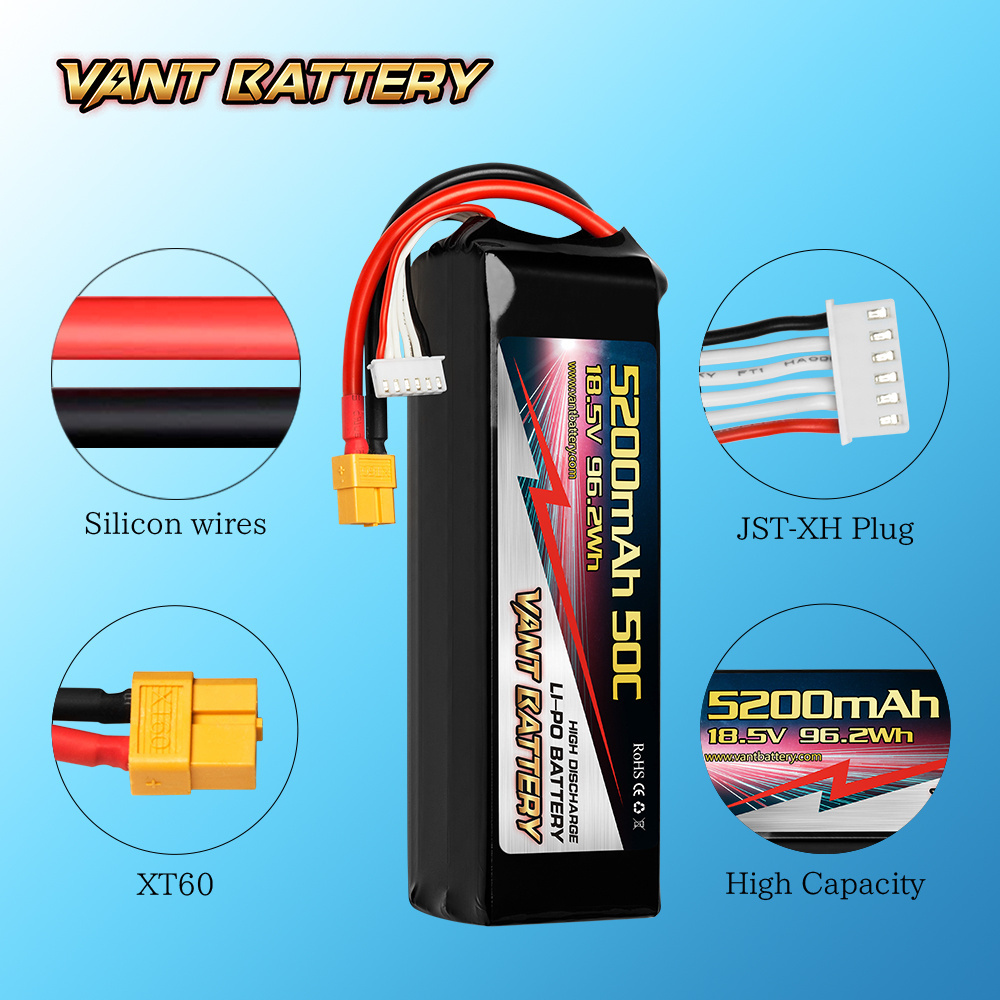 VANT 5S 18.5 V 5200 mAh 50C MAX 100C Lithium-Polymer Batterie For RC Car Truck FPV Racing Drone