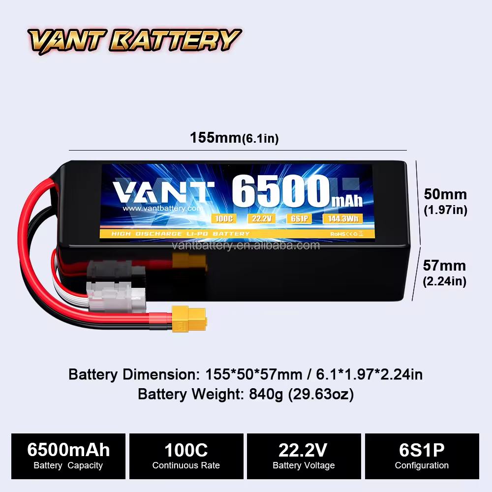 Vant 6S FPV Battery 5200/6000/6500/7000/7500/8000/9000/9500/10000mah FPV battery Drone 6S lipo battery