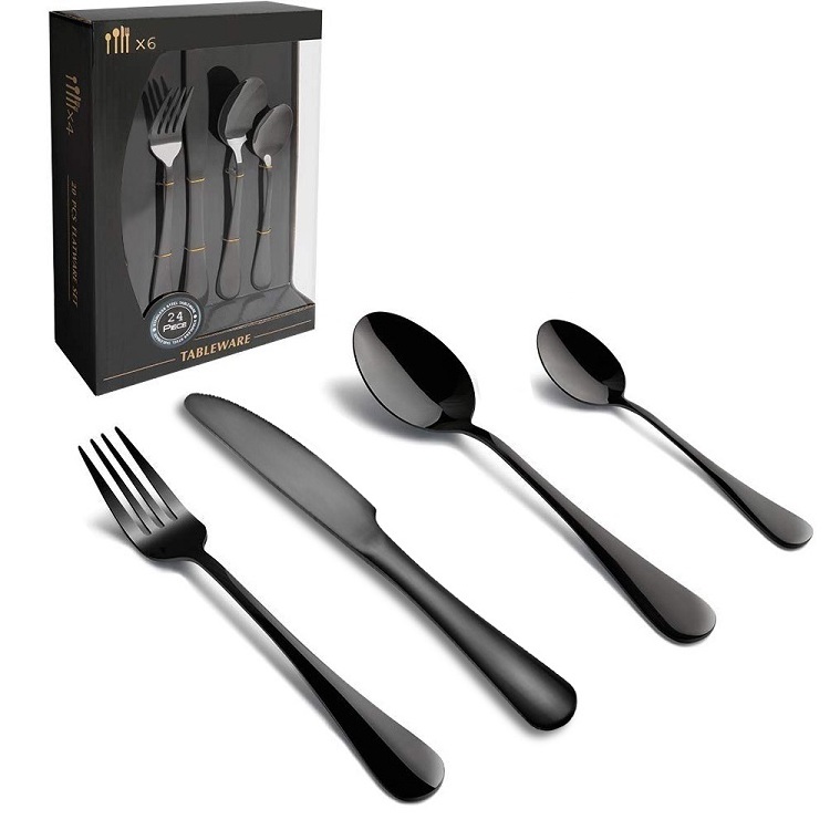 Kitchen 16 Pcs Royal Cheap Cutlery Set Stainless Steel Titanium Cutlery Table Ware Set