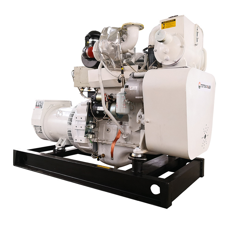 20kw 25kw 30kw 50kw 60kw Sea water cooled open silent type single phase cummins engine marine diesel generator