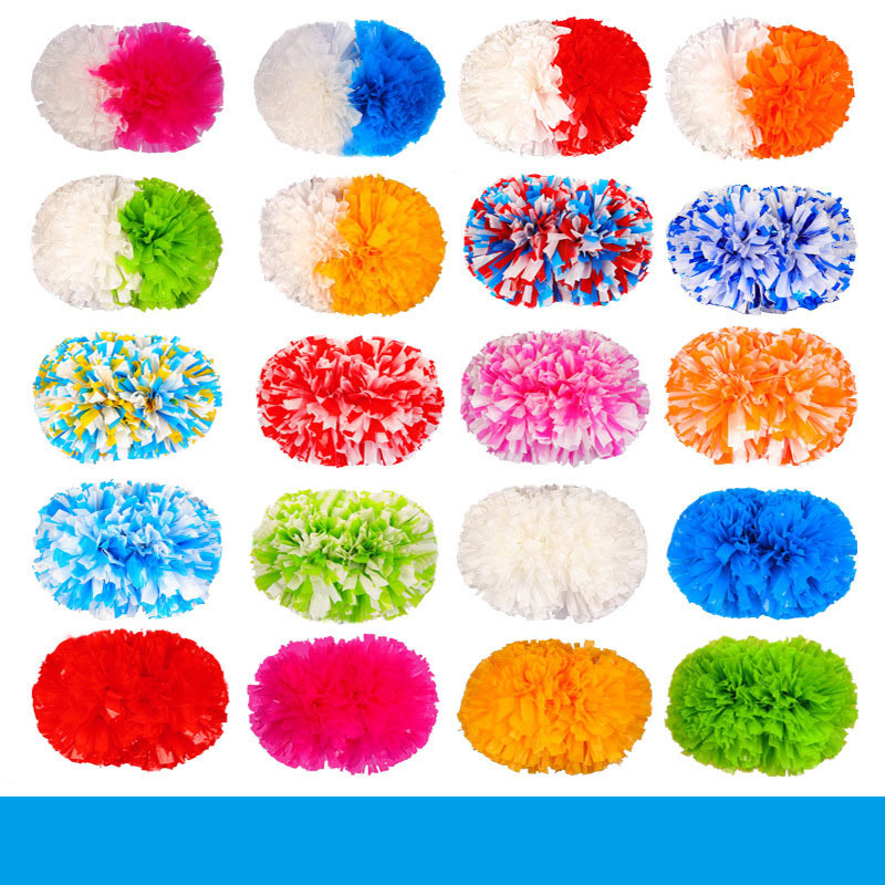 Eco-friendly PET Cheerleading Plastic White Pom Girls PINK Cheer accessories International Competition Pom Poms