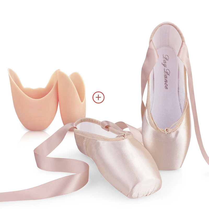 High Quality Factory Dance Style Professional Satin ballet pointe shoes With Inner Cushion