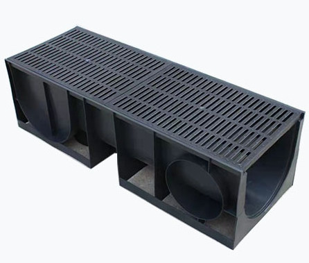 polymer Drain with grill grating Trench HDPE Linear Systems Plastic-U Gutters System Roof Plastic Drainage Channel