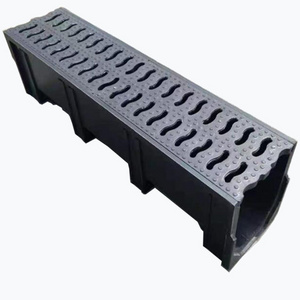 Outdoor surface water drainage solutions polymer concrete drain channel