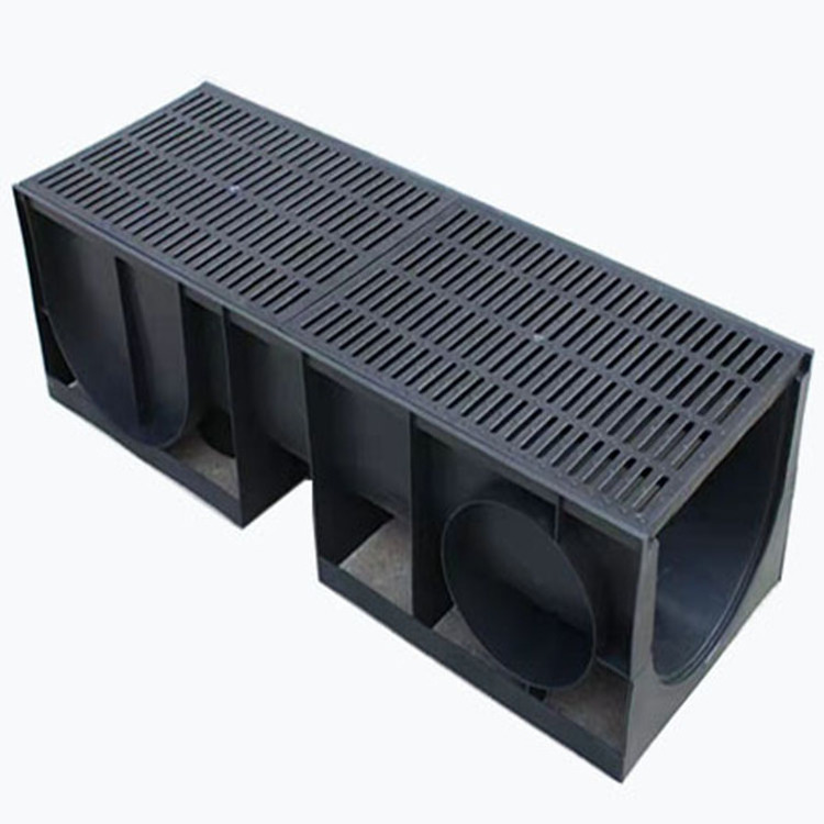 Outdoor surface water drainage solutions polymer concrete drain channel