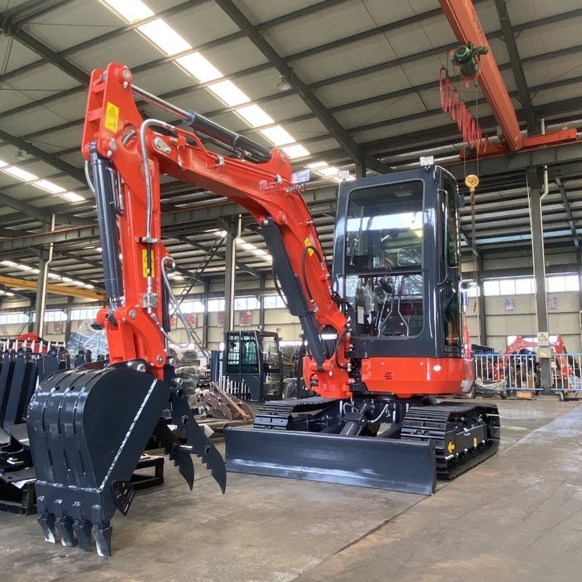 FREE SHIPPING! 3.5 ton mini excavator 1 ton 2 ton Kubota Engine digger excavator mini pelle Chinese used small excavator machine