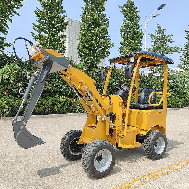 Hot Sale 500kg 1 ton mini wheel loader 4x4 electric Diesel small wheel loader for sale