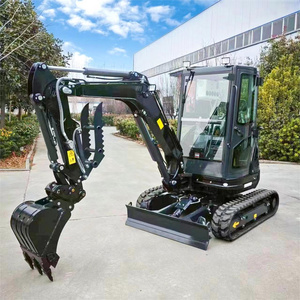 FREE SHIPPING! 3.5 ton mini excavator 1 ton 2 ton Kubota Engine digger excavator mini pelle Chinese used small excavator machine