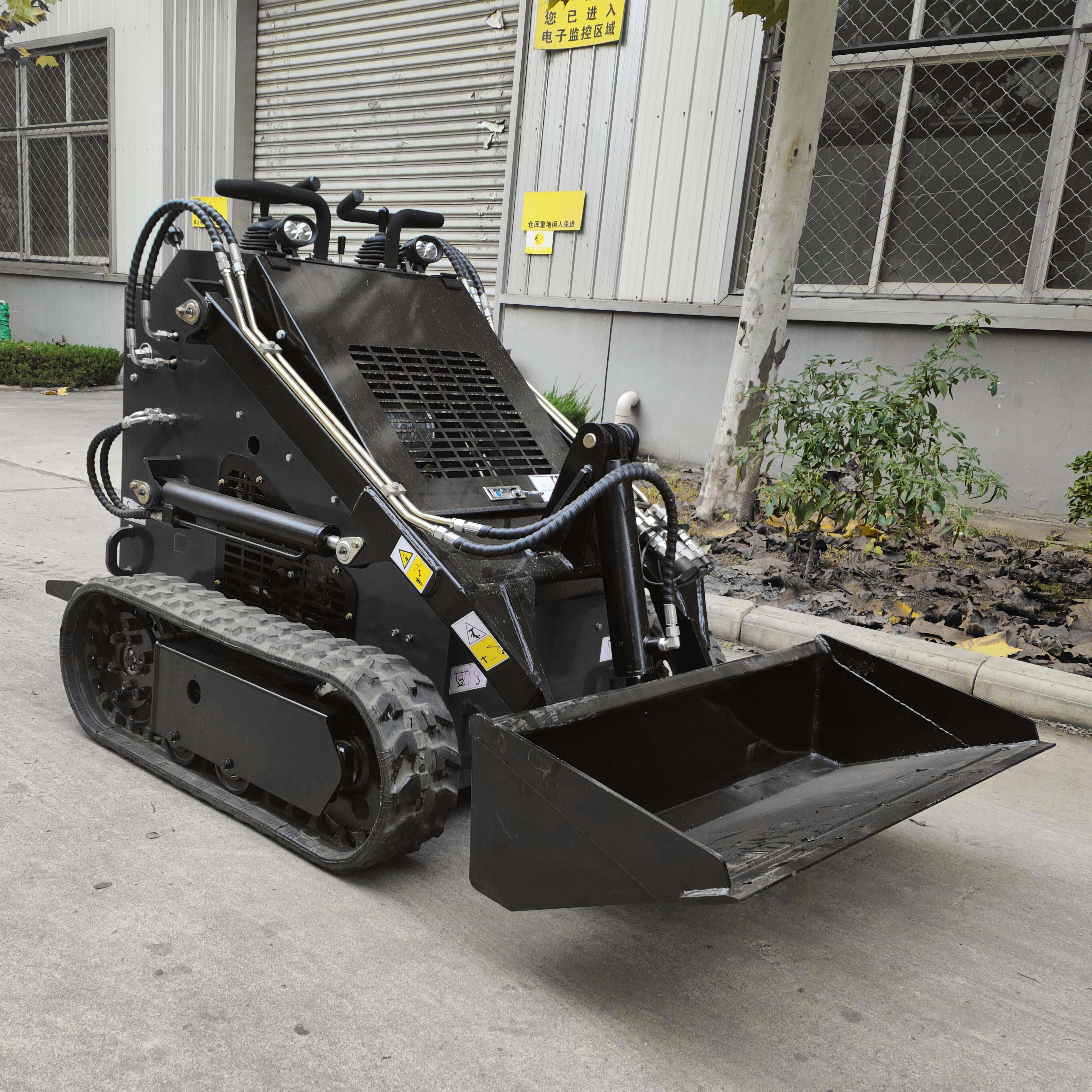 Mini loader skid steer loaders with tracked snow blower lawn mower breaker hammer earth-moving machinery mini skid steer loader