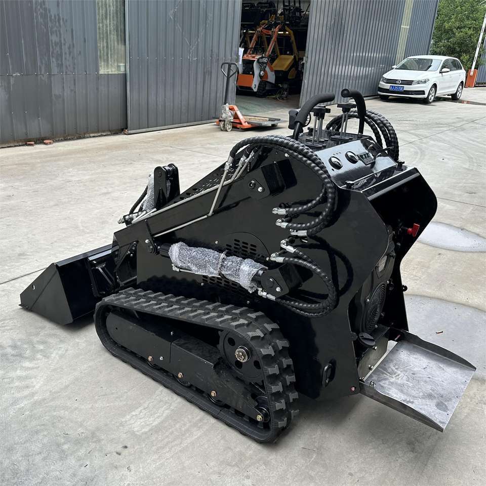 EPA engine Mini skid steer with Rubber tracked crawler Trencher Pallet Fork