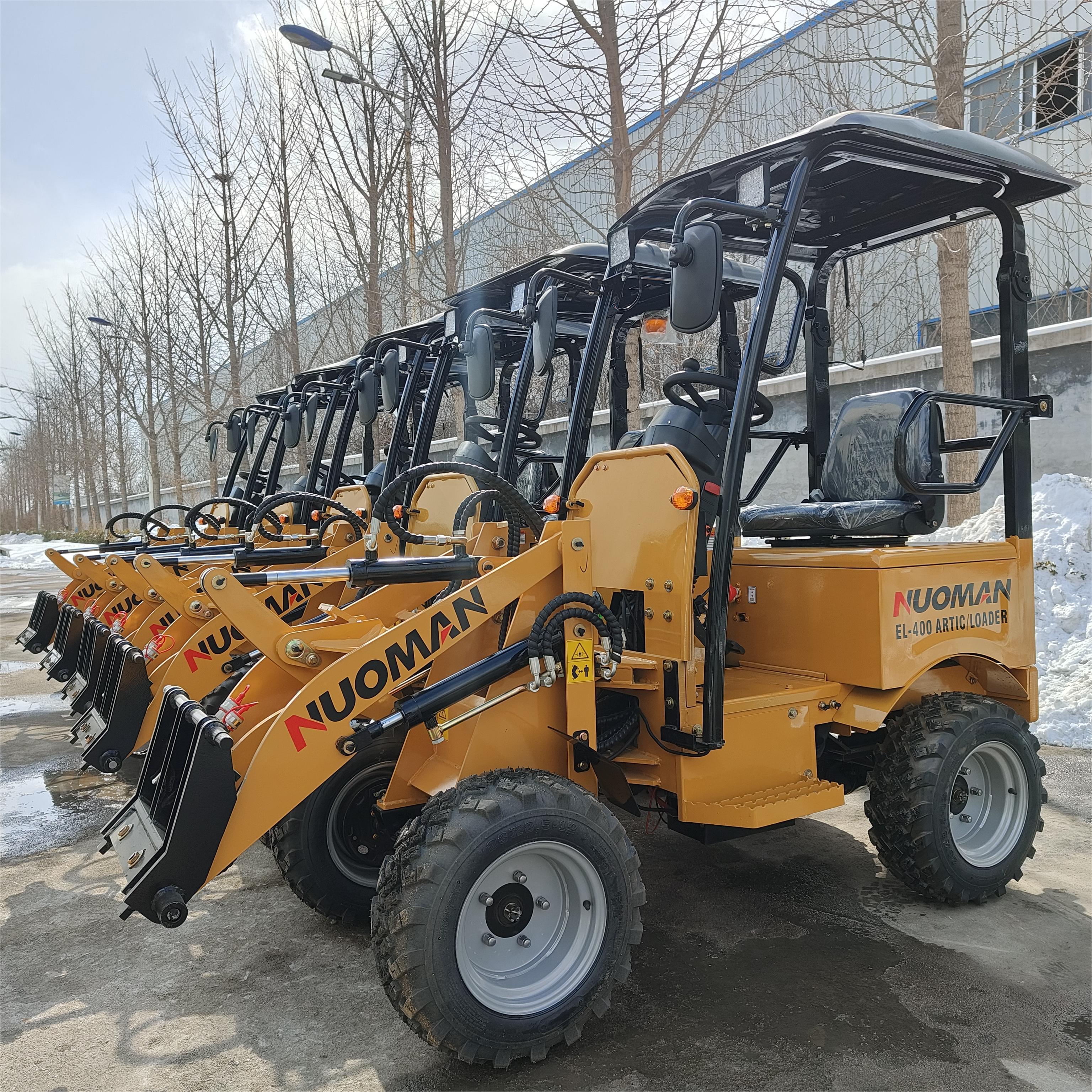 Cheap 400kg 600kg 1Ton Telescopic Loader EPA Engine Loader Mini Electric Loader Snow Plow for Sale