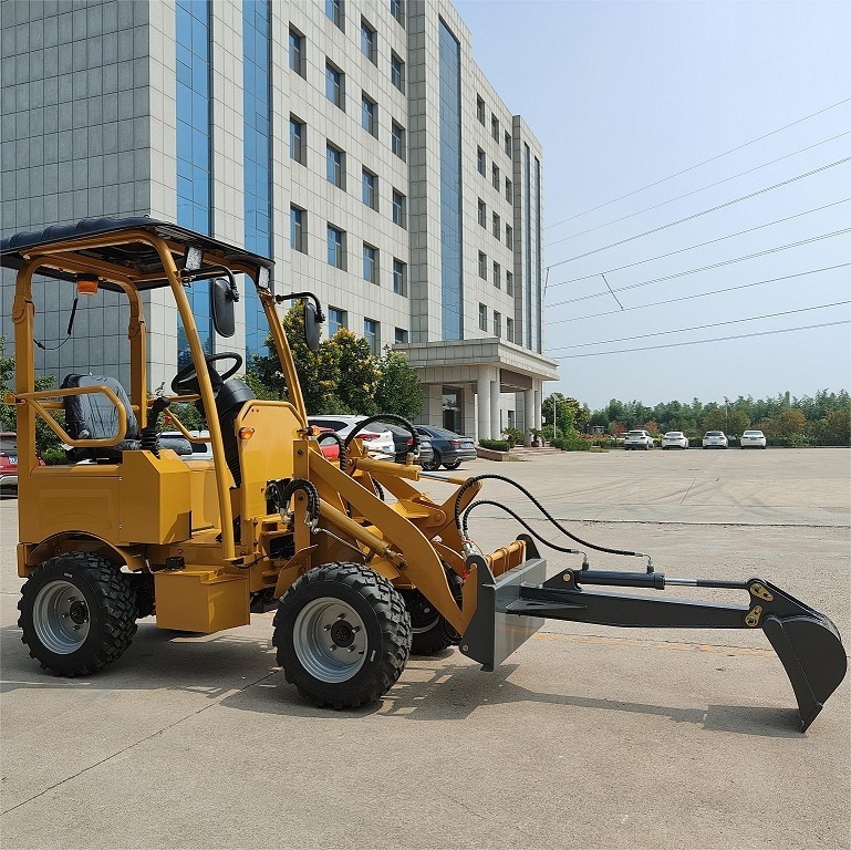 Hot Sale 500kg 1 ton mini wheel loader 4x4 electric Diesel small wheel loader for sale