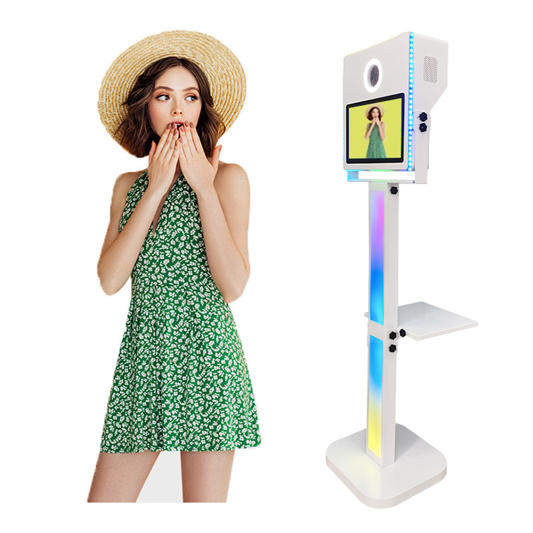 2024 New Design Dslr Photo Booth Selfie Photo Booth Machine Box 15.6 Inch Touch Screen  Foto Kiosk And Printer Camera