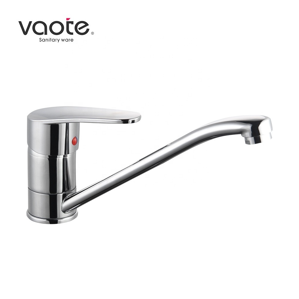 Contemporary Good Quality Deck Mounted Sanitary Ware Polished Brass Kitchen Faucet