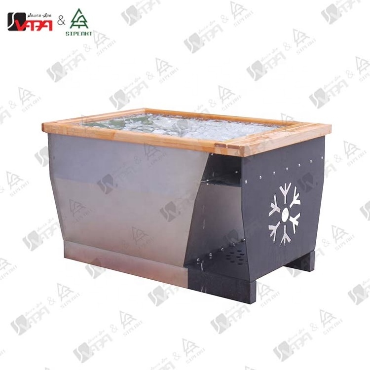 Vapasauna direct manufacturer square cold tub with  stainless steel liner without chiller  hot sales wholesale hot tubs