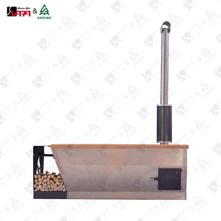 Vapasauna direct manufacturer Stainless steel (1.5MM thickness 304#) wood burning hot tub winter