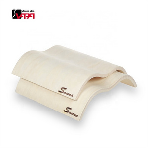 Vapasauna Direct manufacturer sauna accessories smooth wooden pillow sauna room high quality Oem aspen pillow