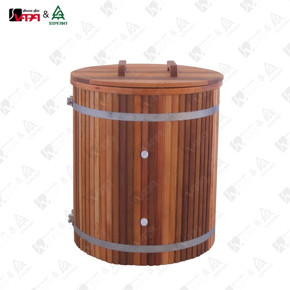 Vapasauna direct Manufacturer Outdoor cold plunge tub chiller with 304 Stainless Steel 1 person ice bath tub