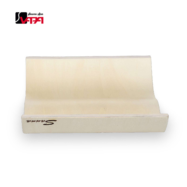 Vapasauna Direct manufacturer sauna accessories smooth wooden pillow sauna room high quality Oem aspen pillow