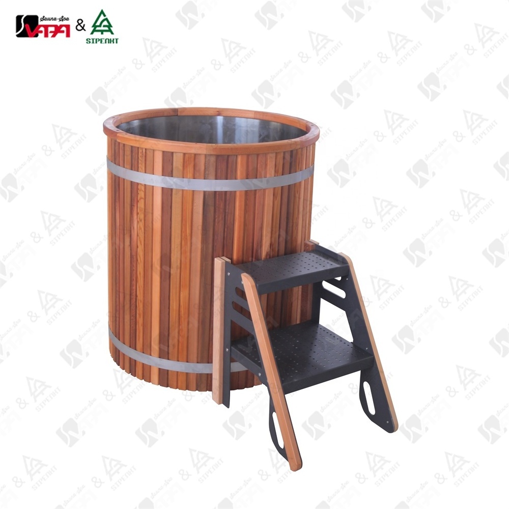 Vapasauna direct Manufacturer Outdoor cold plunge tub chiller with 304 Stainless Steel 1 person ice bath tub