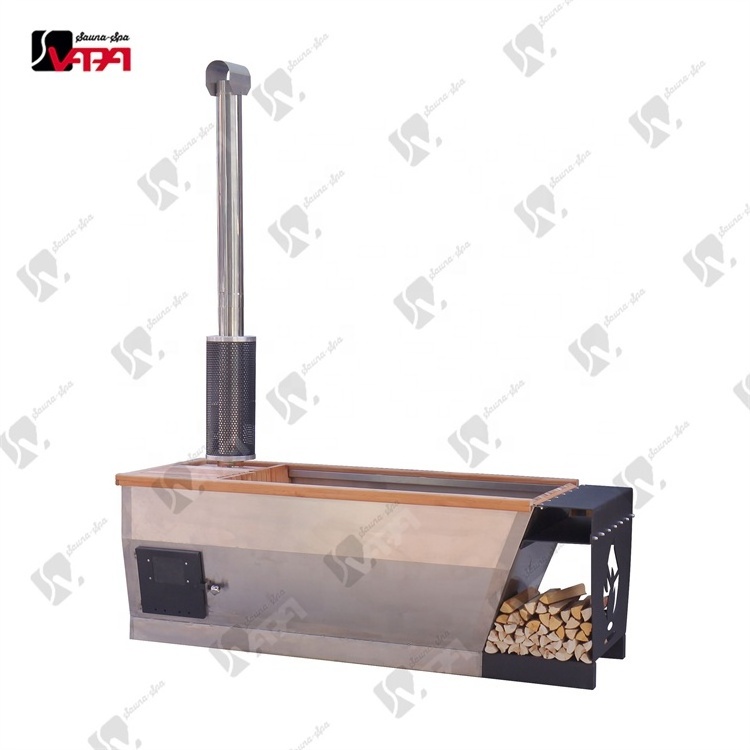 Vapasauna direct manufacturer stainless steel hot tub alder wood burning firewood heater