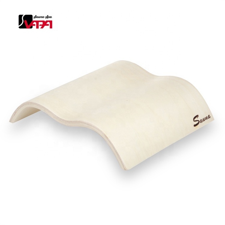 Vapasauna Direct manufacturer sauna accessories smooth wooden pillow sauna room high quality Oem aspen pillow