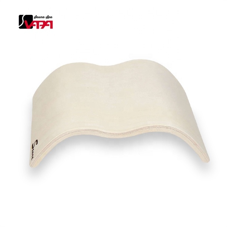 Vapasauna Direct manufacturer sauna accessories smooth wooden pillow sauna room high quality Oem aspen pillow