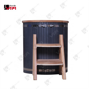 Vapasauna Manufacturer Single Cold Tub with 304# Stainless Steel Liner and PVC Wood Plastic hidden cam massage sauna room