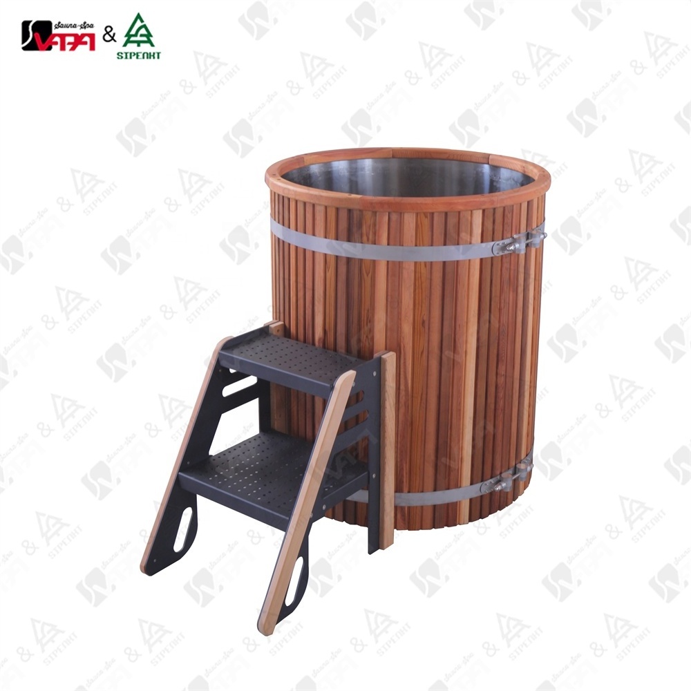 Vapasauna direct Manufacturer Outdoor cold plunge tub chiller with 304 Stainless Steel 1 person ice bath tub