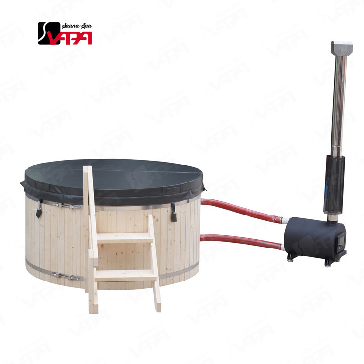 Vapasauna Direct manufacturer Hot sale External wood stove hot tub Barrel finn sauna products