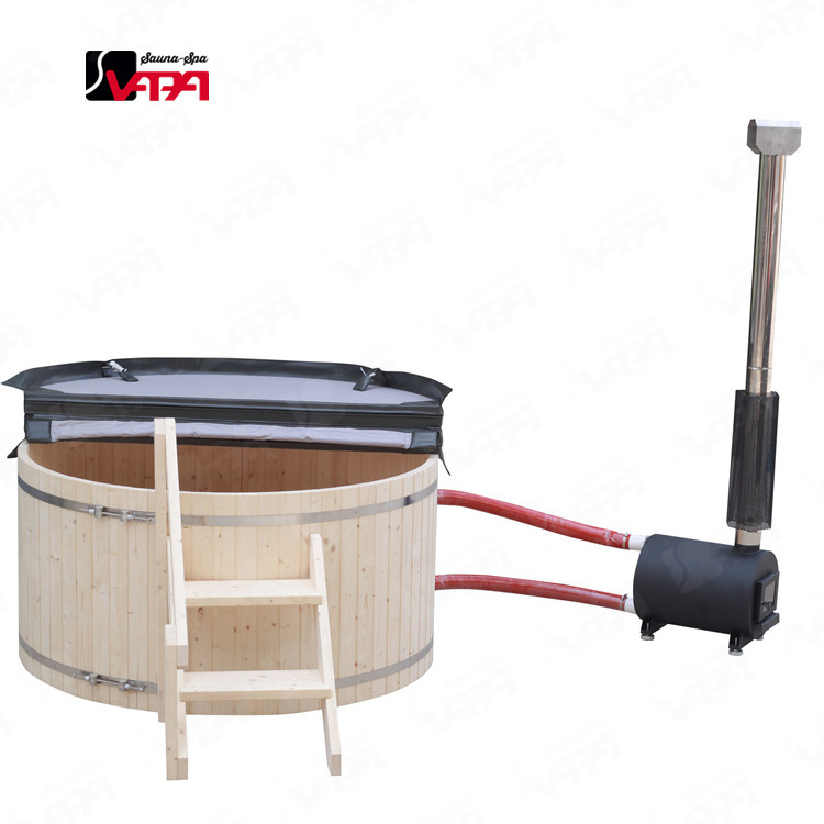 Vapasauna Direct manufacturer Hot sale External wood stove hot tub Barrel finn sauna products