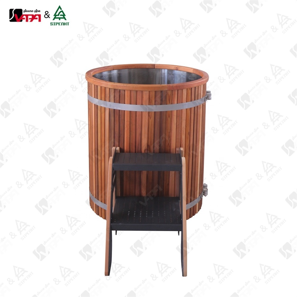 Vapasauna direct Manufacturer Outdoor cold plunge tub chiller with 304 Stainless Steel 1 person ice bath tub