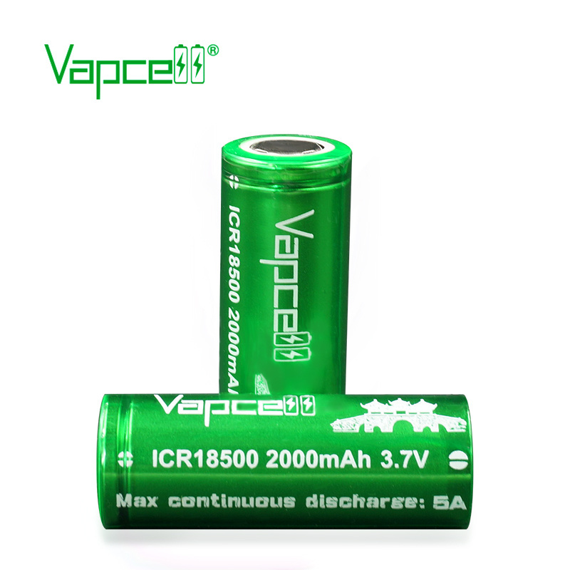 Great power rechargeable 18500 battery Vapcell 18500 2000mAh 5A 18500 Cylindrical li-ion battery 18500 for power tool 5A 18500