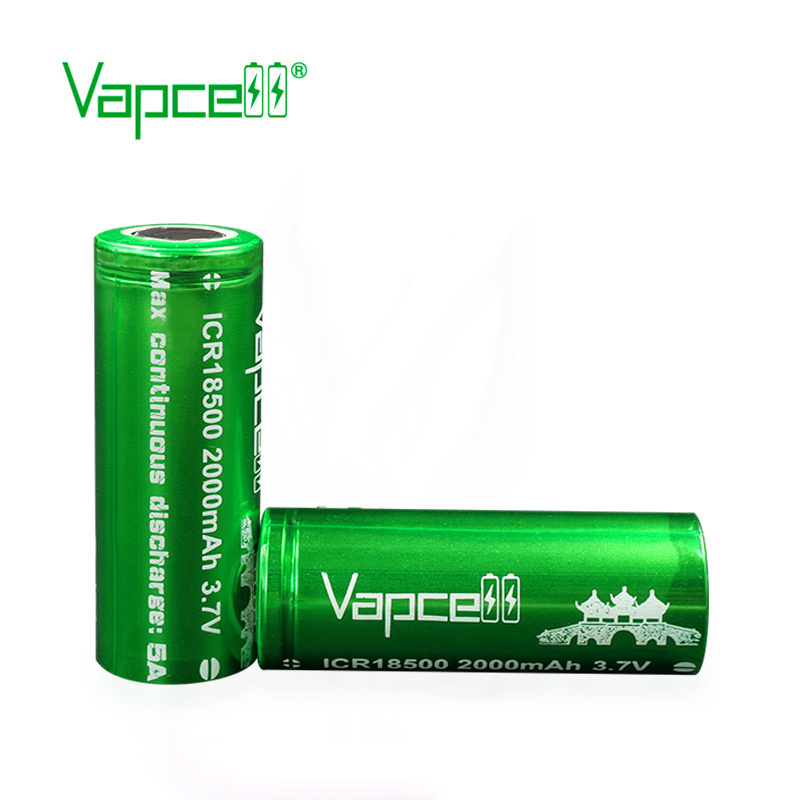 Great power rechargeable 18500 battery Vapcell 18500 2000mAh 5A 18500 Cylindrical li-ion battery 18500 for power tool 5A 18500